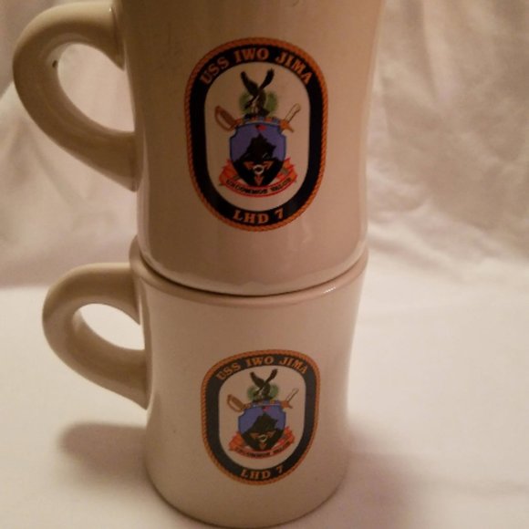 Vintage USS IWO Jima (LHD 7) Victor Style Diner Coffee Mug - Two Mugs - Picture 5 of 6
